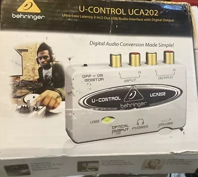 BEHRINGER U-Control UCA202 Audio Interface USB 2 RCA In/2 RCA Out (NEW OPEN BOX) • $21
