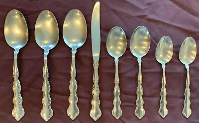 Oneida Modern Baroque Stainless Flatware Serving Dinner  Tea Spoons Knife 8 Pcs • $32.50