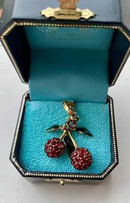 NIBWT JUICY COUTURE RED PAVE CHERRIES CHARM Rare! • $125