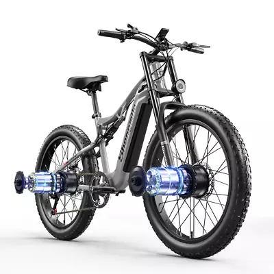 Shengmilo E-Bike 26  Electric Mountain Bike 2000W Dual Motor Fat Tyre Bicycle • $1599