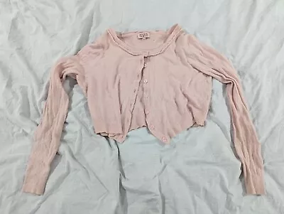 Review Pink Cardigan 16 Wool Blend • $15