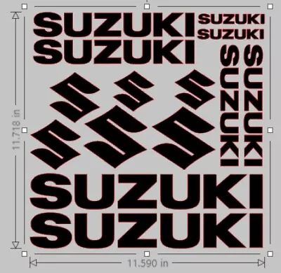 14 SUZUKI Decals Stickers Motorbike Motorcycle Tank Fairing Helmet Belly Pan  • £7