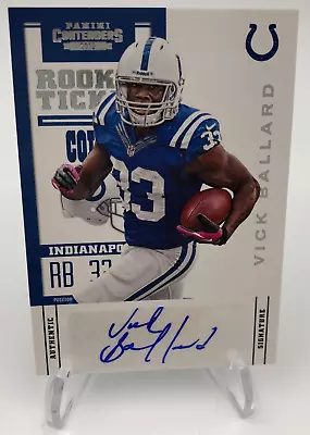 2012 VICK BALLARD AUTO Panini Contenders ROOKIE TICKET #197 Card INDY COLTS MSU • $6.99