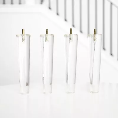 Furniture Legs Set Of 4 Premium 8 Inch Acrylic Mid Century Replacement Feet • $55.97