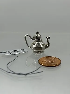 Silver Sterling REO Company Coffeepot Thailand Dollhouse Miniature 1:12 • $63.75