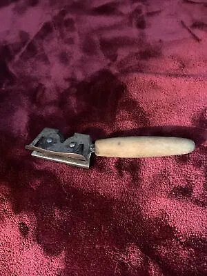 Vintage Antique Knife Sharpener Wooden Handle Small Size • $5