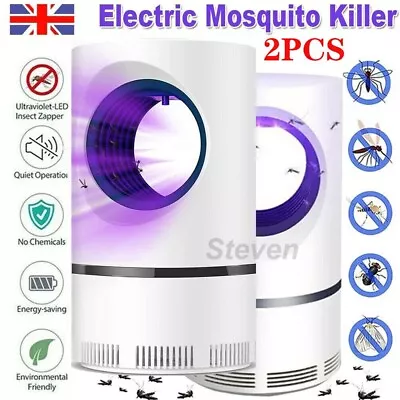 2X Electric USB Insect Mosquito Killer Bug Zapper Fly Pest Catcher Trap LED Lamp • £9.99