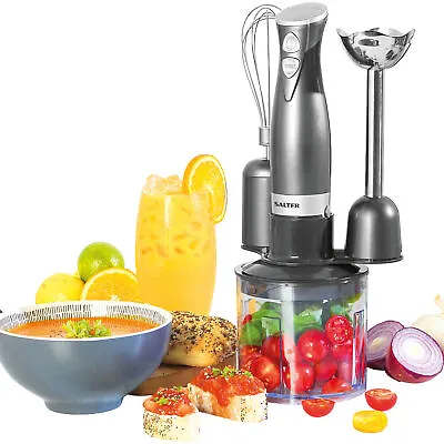 Salter Food Blender Hand Mixer Set 3 In 1 Processor Electric Whisk Chopper 350 W • £27.99