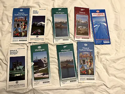 Vintage AAA Michigan City Road Map Lot Of 9 1990s • $1.99