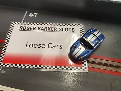 Scalextric Micro Porsche Booster Blue 1/64th Slot Car • £10