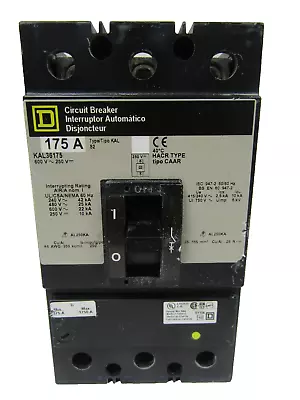 👀square D 175 Amp Circuit Breaker 3 Pole 600 Vac 250 Vdc Kal36175 • $269.99