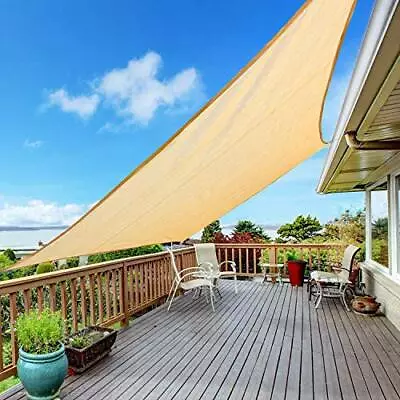 2M X 3M  Waterproof Shade Sail Sun Canopy Patio Awning Garden 98% UV Outdoor • £9.99