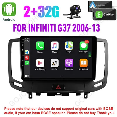 Android 13 Car Stereo Radio MP5 Player GPS CarPlay For Infiniti G37 2006-13 32GB • $201.59