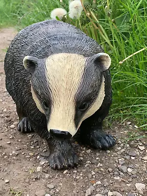 Badger Wildlife Countryside Garden Ornament Statue Painted Effect • £43.50