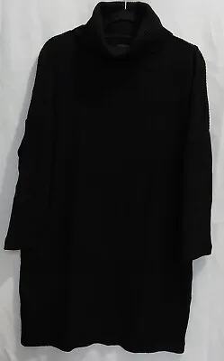 Gap Maternity Drop Shoulder Sweater Dress Cozy Rib Knit Size M Black ~ New • $29.99