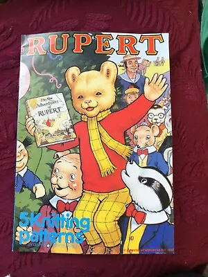 Vintage Rupert Bear Knitting Patterns. Gary Kennedy Intarsia 1988 • £1.99