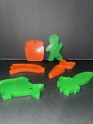 Vintage Mattel Tuff Stuff Plastic Orange Green Toy Food Lot Of 6 • $6.99