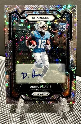 2023 Prizm DERIUS DAVIS Auto Silver Disco No Huddle Autograph RC🔥TCU Chargers • $20