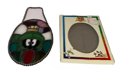 MARVIN THE MARTIAN*Hanging STAINED GLASS*Sun Catcher*Dale TIFFANY*1996*OVAL*NIOB • $38