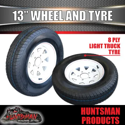 13x4.5 & 155R13C Ford Pattern Sunraysia White Trailer Caravan Wheel Rim & Tyre • $108