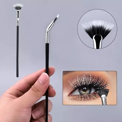 Clearly Rooted Mascara Fan Brush Angled Fan-shaped Eyelash Brush   Makeup Tool • £3.35