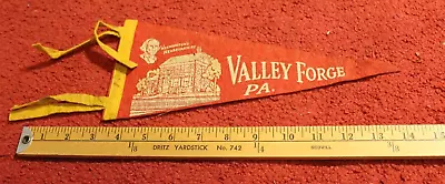 Vintage Souvenir Felt Pennant Valley Forge PA Washington's Headquarters  • $6.99
