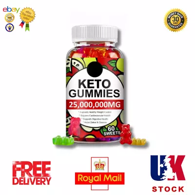 Keto Gummies For Weight & Fat Loss Belly Fat Burner -60 High Strength ACV. • £13