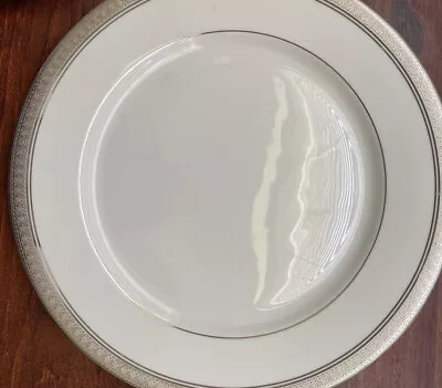 1 Mikasa Palatial Platinum 10 3/4” Dinner Plate W Original Sticker • $12.50