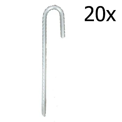 £24.49 • Buy 20 X H/D GROUND STAKES REBAR TENT PEGS 10mm X 30cm Bouncy Castle Gazebo Marquee 