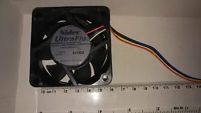 2x Fans 6cm 60mm 12v Small PC Computer Cooling Fan 12Vdc 4 Pin nidec Ultraflo • £3.50