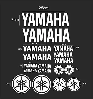 FE Kit 17 Yamaha Moto STICKERS DECALS LOGO Set Aufkleber Adesivi WHITE /894 • $15.90