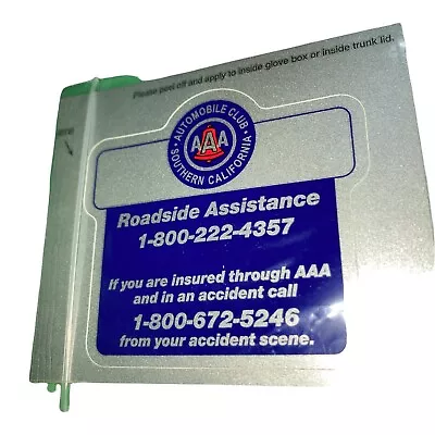 STICKER Triple AAA Auto Club Southern California Roadside Assistance Genuine • $9.95