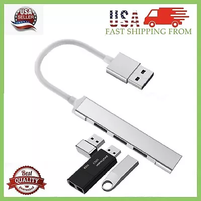 USB 3.0 4 Port Hub Splitter For PC Mac MacBook Notebook Laptop Desktop Portable • $4.24