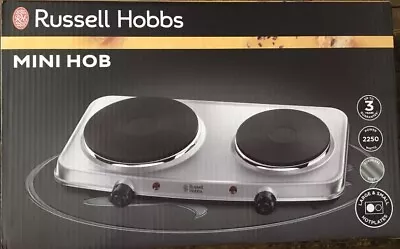 Russell Hobbs Mini Hob Two Hotplates Large & Small Stainless Steel 2250W • £33.95