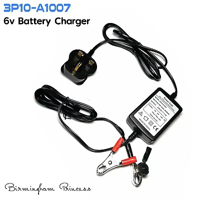 £14.95 • Buy 6v Battery Charger For VRLA Sealed Lead Acid Battery For Kids Car 3P10-A1007
