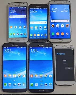 Lot Of (6) Samsung Cellphones - Mixed Carriers - Power On Tested Only • $105