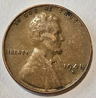 U.S.A. 1948-S Lincoln Wheat Cent VG Condition Full Wheat Lines NEXT DAY SHIP • $1.79