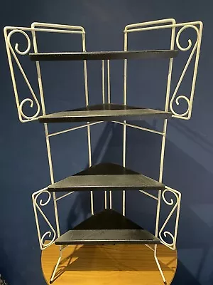 £30 • Buy Vintage Retro Scroll Metal Corner Unit Shelving Plant Stand