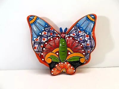 Mexican Talavera Ceramic Butterfly Wall Decor Hanging Pottery Venegas Mexico • $10