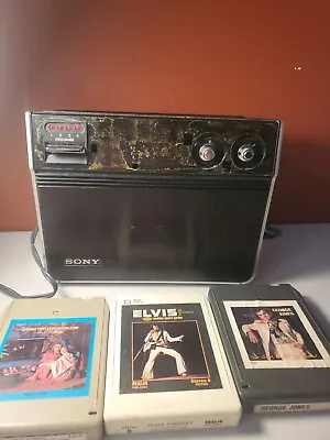 Vintage Sony 8-Track Tape Player Portable TPB-800.. Parts.. Includes 3 8 Tracks  • £15.42