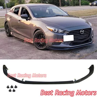 $154.99 • Buy For 2017-2018 Mazda 3 4/5dr MS Style Front Bumper Lip (ABS)