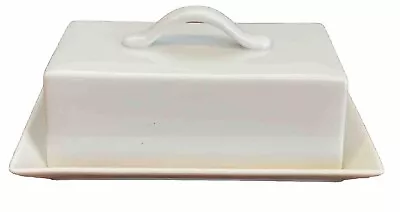 Martha Stewart Whiteware Butter Dish 2 Piece 7”x 3 3/4” • $19.54