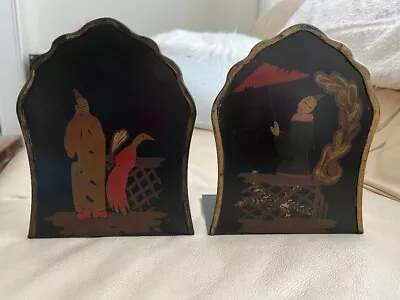 Vintage Asian Oriental Chinese Geisha Bookends 1990 • $49.99