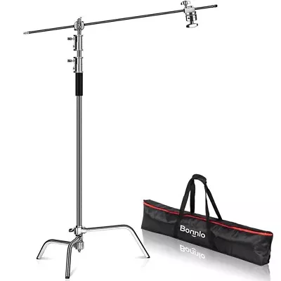 Heavy Duty 10ft C Stand Light Boom Gobo Arm Grip Head Stainless Steel 1/4  3/8  • £164.99