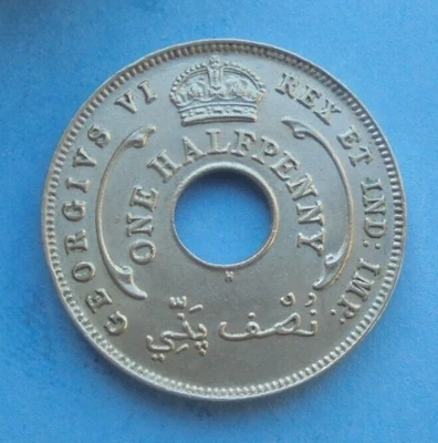 £7.50 • Buy British West Africa, 1947 H, Halfpenny, Edward VIII, As Shown.