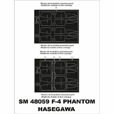 Montex SM48059 1/48 McDonnell-Douglas F-4 Phantom Paint Mask Hasegawa • £6.85