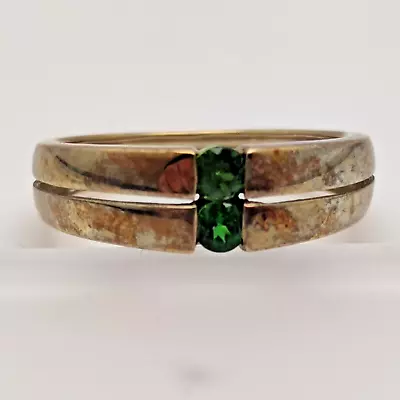 Green Diopside Gold Ring Natural Gemstones UK Ring Size N - 9ct Yellow Gold • $227.33