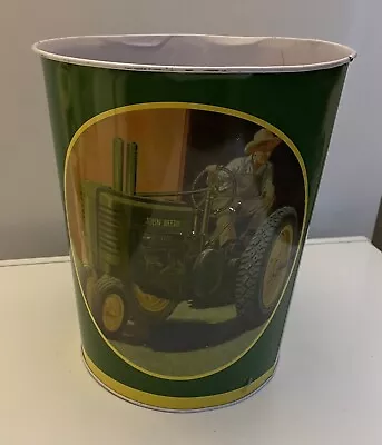 JOHN DEERE LICENSED PRODUCT Tin Box Company - Tractor  - Small Trash Can 10” • $14.99