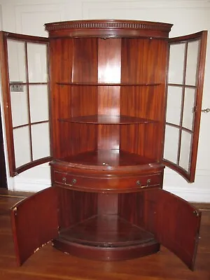 Drexel Travis Court Vintage Mahogany Corner Cabinet 1940 1950 1960s • $40