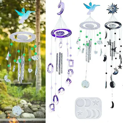£6.99 • Buy Wind Chimes Silicone Resin Casting Mold Hummingb Pendant Making Kit Epoxy Mould